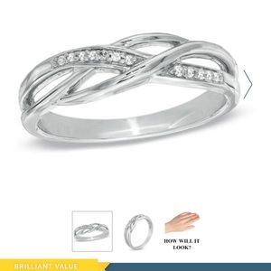 Diamond Accent Split Shank Band